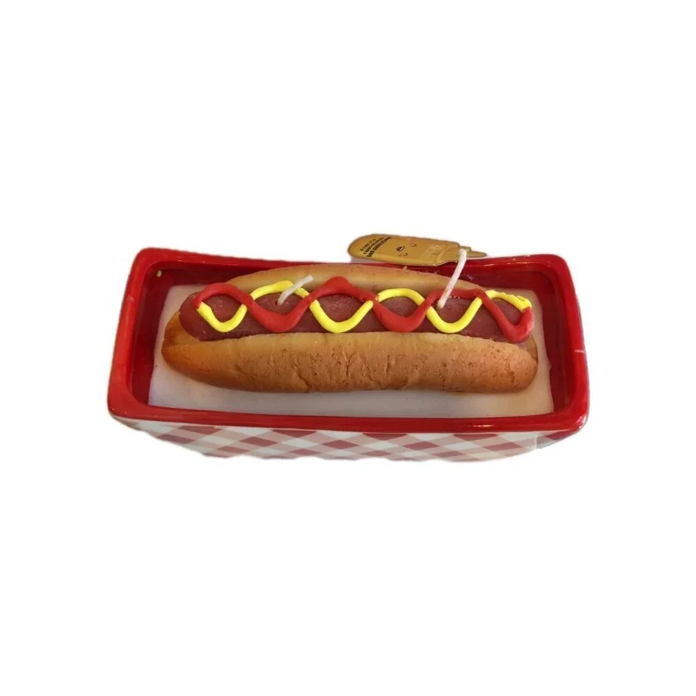 New Red Hot Dog Figural Candle Circus Fair Room Decor Funny Present
